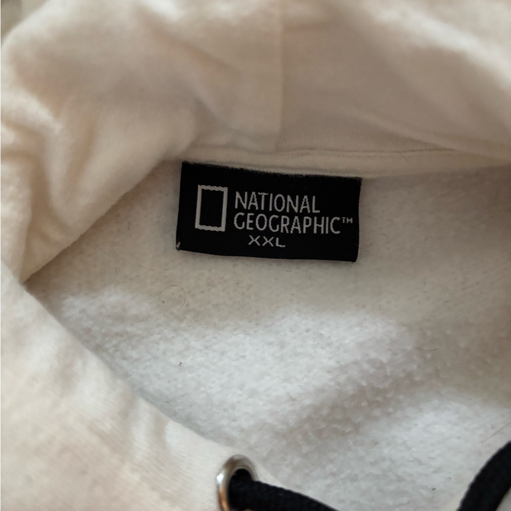 National Geographic White Hoodie with Grand Canyon Print